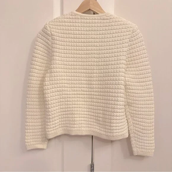 NEW Ba&sh Bash Gaspard Tweed Cardigan Jacket in Ecru Cream White | size 1 / S - Picture 11 of 13